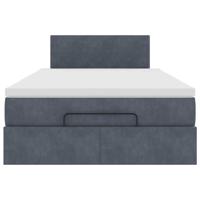 Ottoman bed met matras 80x200cm fluweel donkergrijs - thumbnail