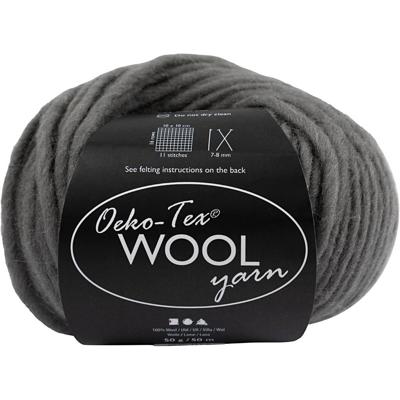 Creativ Company Wolgaren, l: 50 m, grijs, 50 gr/ 1 bol Creativ Company Wolgaren, l: 50 m, grijs, 50 gr/ 1 bol