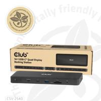club3D CSV-2540 USB-C dockingstation Geïntegreerde kaartlezer, USB-C Power Delivery - thumbnail