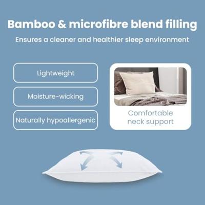 VidaXL Hoofdkussen met kussen wit 40 x 60 cm katoen