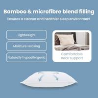 VidaXL Hoofdkussen met kussen wit 40 x 60 cm katoen - thumbnail