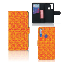 Motorola Moto G8 Telefoon Hoesje Batik Oranje - thumbnail