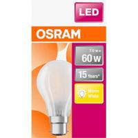 OSRAM HOMELIGHTING 4058075114913 LED-lamp Energielabel E (A - G) B22d Peer 6.5 W = 60 W Warmwit (Ø x l) 60.0 mm x 104.0 mm 1 stuk(s) - thumbnail