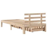 Bedframe met lades massief grenenhout 75x190 cm - thumbnail