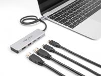 DeLOCK 64230 interface hub USB Type-C 10000 Mbit/s Grijs - thumbnail