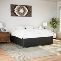 Bedframe kunstleer zwart 200x200 cm - thumbnail