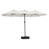 VidaXL Parasol dubbel 449x265 cm zandwit - thumbnail