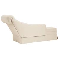 Chaise longue met bolster en rechterarmleuning linnen - thumbnail