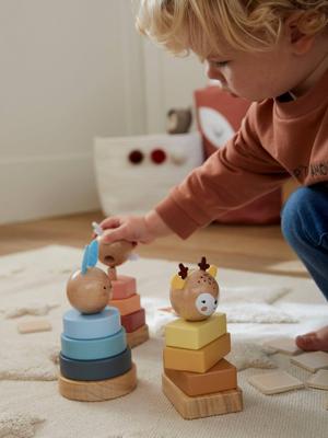 Trio van stapeltorens VRIENDEN VAN HET BOS in FSC¨-hout hout