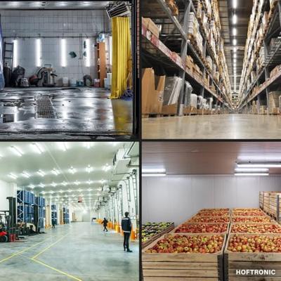 Set van 8 Q-Series LED TL Armaturen 60cm - 18 Watt 2160 Lumen vervangt 72 Watt - 120lm/W - 6500K daglicht wit licht - Gereedschapsloos Koppelbaar - IK08 - IP65 Waterdicht - Tri-proof plafondverlichting