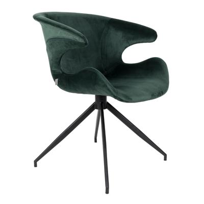 Zuiver Eetkamerstoel 'Mia' Velvet, kleur Groen Zuiver Eetkamerstoel 'Mia' Velvet, kleur Groen