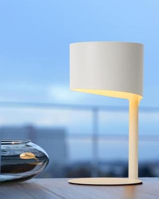 Lucide KNULLE - Tafellamp - Ø 15 cm - 1xE14 - Wit