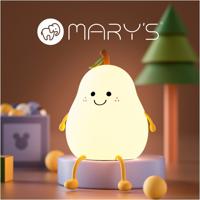 Oplaadbaar nachtlampje peer wit - thumbnail