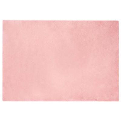 Nep Konijnenbont Tapijt Roze 140 x 200 cm Polyester