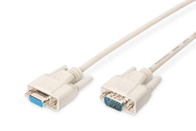 DIGITUS VGA-verlengkabel - 1280 x 1024 pixels 60Hz - 3m - HD15/HD15 - mannelijk naar vrouwelijk - beige