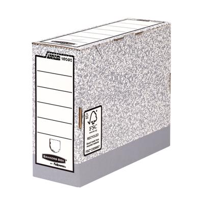 Bankers Box Archiefdoos 1080501 111 mm x 265 mm x 327 mm Karton (dun) Grijs, Wit 1 stuk(s)