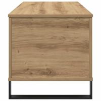 Salontafel 90x44,5x45 cm bewerkt hout artisanaal eikenkleurig - thumbnail
