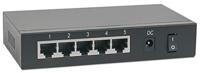 INTELLINET 561082 5-poorts Switch Power over Ethernet - Gigabit PoE+ injector 240 V, passsthrough, PoE+ adapter met 200 m bereik, ventilatorvrij en stil - zwart - thumbnail