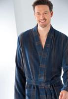 Heren kimono marine Cawo - velours katoen-XXXL-58 - thumbnail