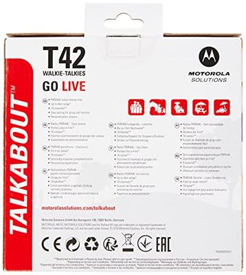 Motorola TALKABOUT T42 twee-weg radio 16 kanalen Zwart, Rood