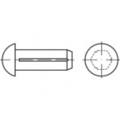 TOOLCRAFT TO-5439027 Halfronde kerfnagel 2 mm Staal 500 stuk(s)
