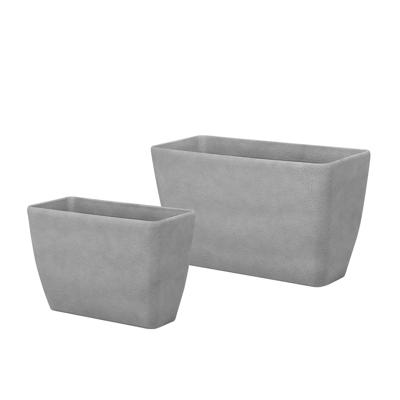 Beliani - BARIS - Plantenbak - Grijs - 60|74 cm - Stenenmix