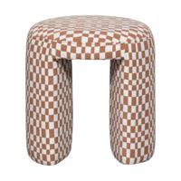 Woood Charlie krukje Ruit Dessin Oranje - thumbnail