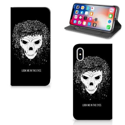 Mobiel BookCase Apple iPhone Xs Max Skull Hair Mobiel BookCase Apple iPhone Xs Max Skull Hair