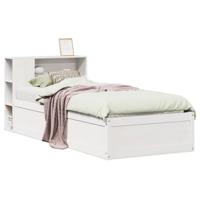 Bedframe zonder matras massief grenenhout wit 90x190 cm - thumbnail