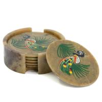 Stenen Onderzetters Handgeschilderd (Set van 6) - thumbnail