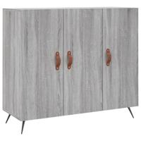 Dressoir 90x34x80 cm bewerkt hout grijs sonoma eikenkleurig - thumbnail
