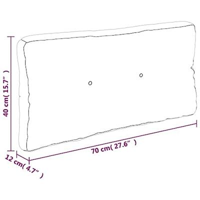 VidaXL Palletkussen bladpatroon 70x40x12 cm stof - thumbnail
