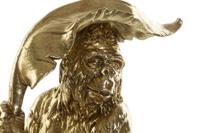 Decoratieve figuren DKD Home Decor Gouden Koloniaal Aap Blad van een plant 16,5 x 10,6 x 22,5 cm - thumbnail