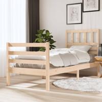 Bedframe massief hout 75x190 cm - thumbnail