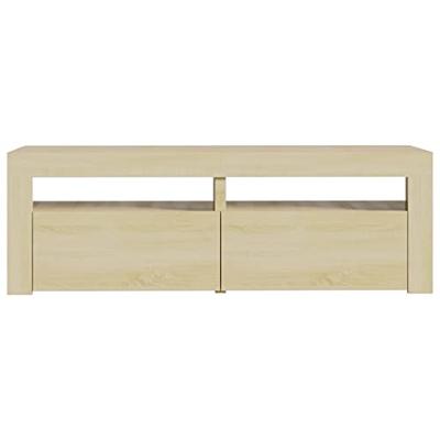 Tv-meubel met LED-verlichting 120x35x40cm sonoma eikenkleurig Tv-meubel met LED-verlichting 120x35x40cm sonoma eikenkleurig