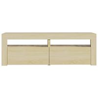 Tv-meubel met LED-verlichting 120x35x40cm sonoma eikenkleurig - thumbnail