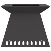 Vuurkorf Zwart 60 x 60 x 50 cm Koudgewalst staal - thumbnail