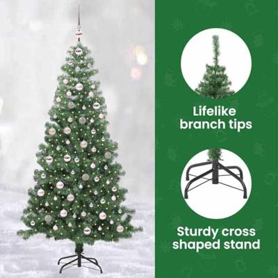 VidaXL Kerstboom met 300 led met standaard groen 240 cm pvc VidaXL Kerstboom met 300 led met standaard groen 240 cm pvc