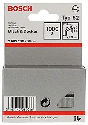 Bosch Accessoires Niet met platte draad type 52 12,3 x 1,25 x 14 mm 1000st - 2609200208 - thumbnail