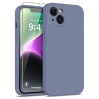 Lunso - iPhone 15 Plus - Hoesje Flexibel silicone Backcover - Lavendel - thumbnail