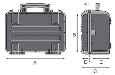 GT-Line GT 52-21 PEL | Waterdichte gereedschapskoffer van polypropyleen | 2 elastische platformen - GT 52-21 PEL