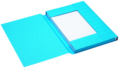 Dossiermap Secolor folio 3 klep 100% gerecycled karton 250 gr blauw | 25 stuks