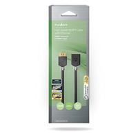 Nedis High Speed HDMI-Kabel met Ethernet | HDMI Connector | HDMI Female | 4K@60Hz | ARC | 18 Gbps | 2.00 m | Rond | PVC | Antraciet | Doos - - thumbnail