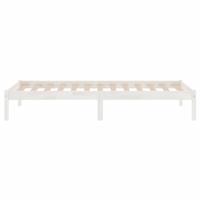 Bedframe massief grenenhout wit 100x200 cm - thumbnail