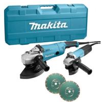 Makita dk1163gx haakse slijper set ga9020 + 9558 | + diamantschijven - dk1163gx - thumbnail