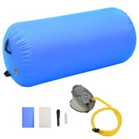 VidaXL Gymnastiekrol met pomp opblaasbaar 120x75 cm pvc blauw - thumbnail