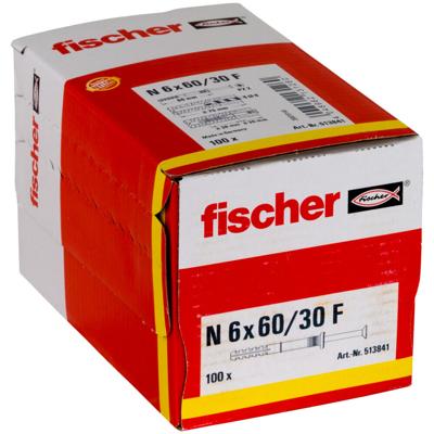 Fischer 513841 Spijkerplug 60 mm 6 mm 100 stuk(s)