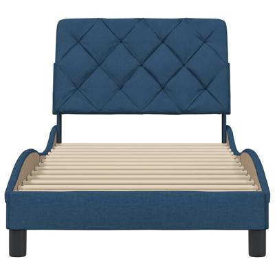 Bedframe zonder matras 80x200 cm stof blauw