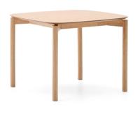 Kave Home Eettafel 'Indara' Essen en rubberhout, 100 x 100cm - thumbnail