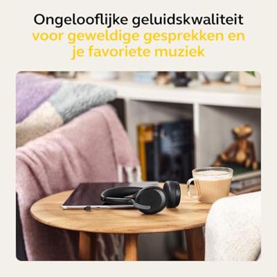 Jabra Evolve2 65 Flex Headset Bedraad en draadloos Hoofdband Kantoor/callcenter Bluetooth Zwart